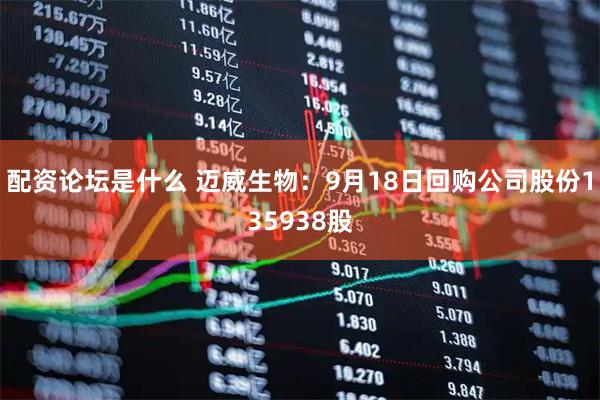 配资论坛是什么 迈威生物：9月18日回购公司股份135938股